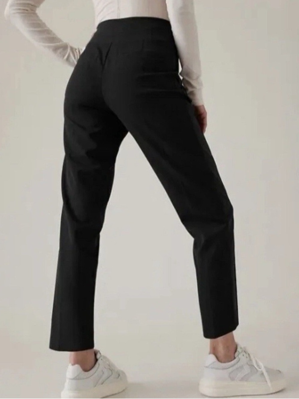 Athleta Endless Satin Side Stripe Pants Black Size 6 And 14 Black EUC